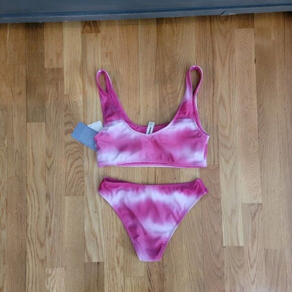 Mosmann Australia Women's Pink Tie Dye Top & Bottom 2 Piece Bikini Set S… - Picture 13 of 14